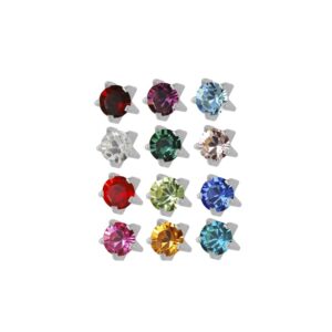 Studex allergiavabad kõrvarõngad Tiffany hõbe regular Birthstars 12 tk mix