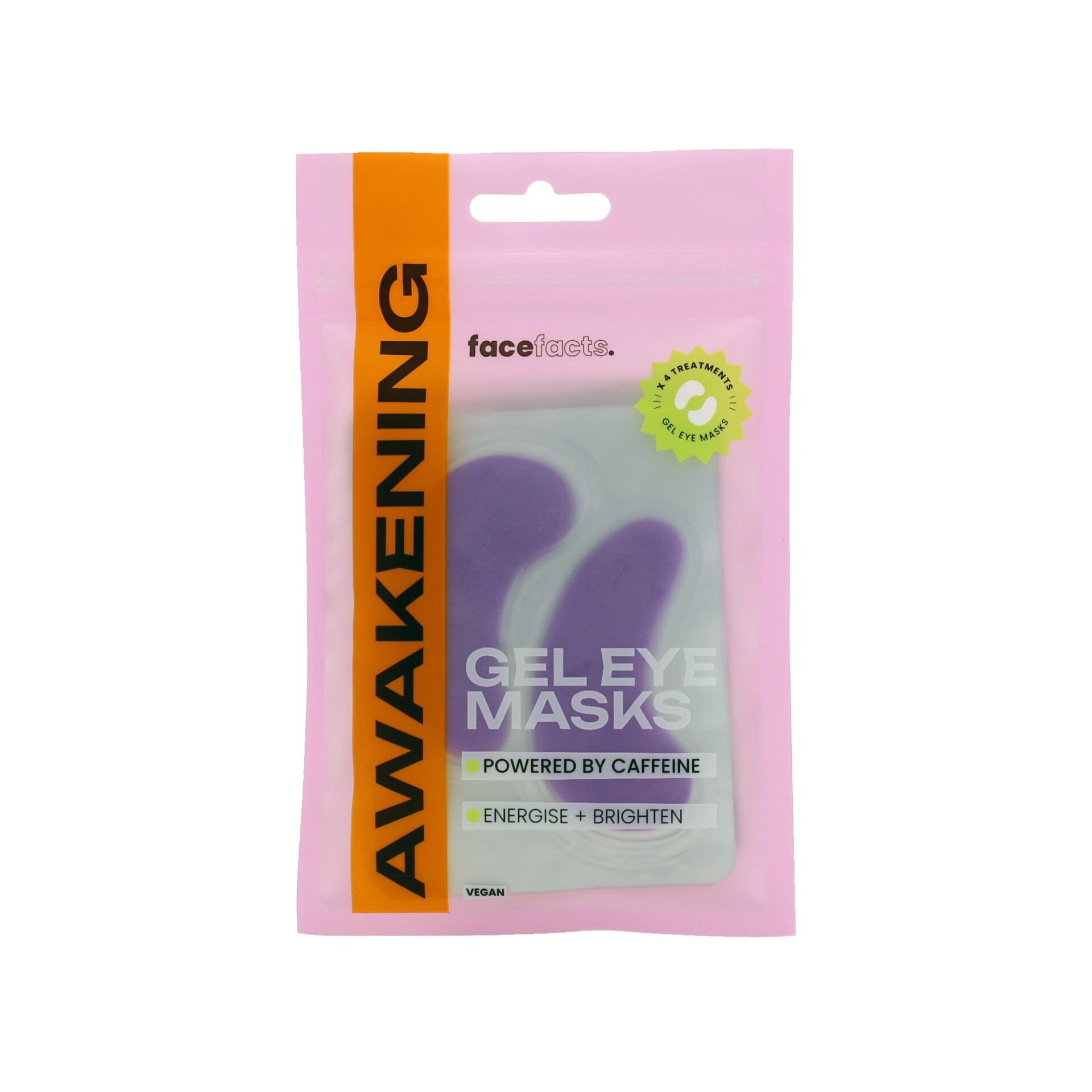 Face Facts Geelmaskid silmadele turgutav kofeiin 4 paari