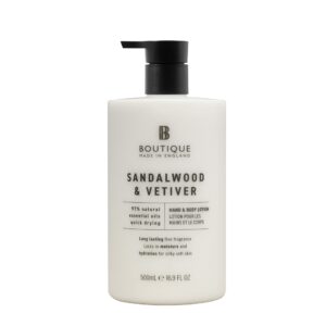Boutique Vegan Käte-ja kehakreem Scent sandlipuu ja vetiveer 500ml